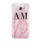 Personalised Pink Marble Monogrammed Samsung Galaxy A8 2016 Case