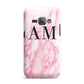Personalised Pink Marble Monogrammed Samsung Galaxy J1 2016 Case