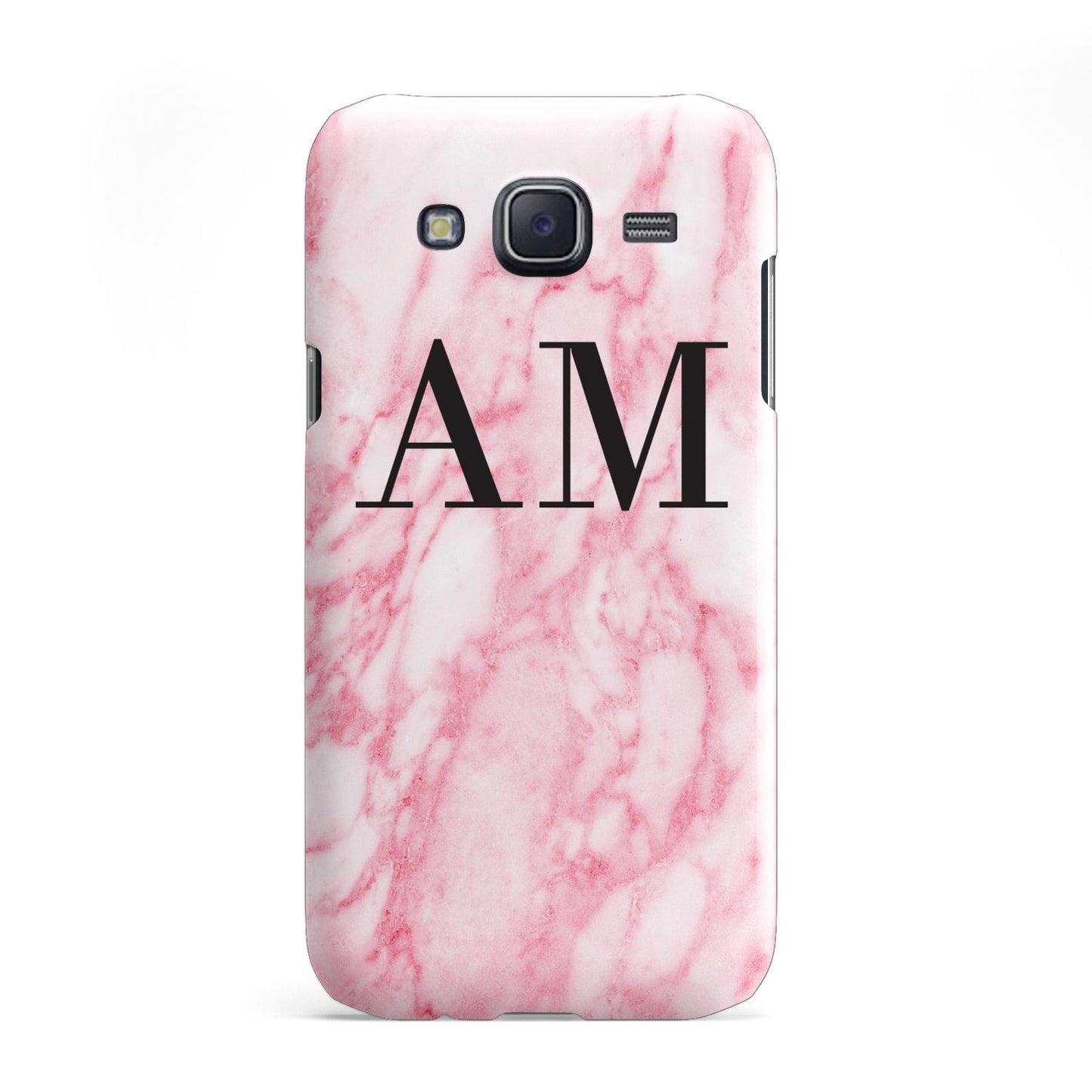 Personalised Pink Marble Monogrammed Samsung Galaxy J5 Case