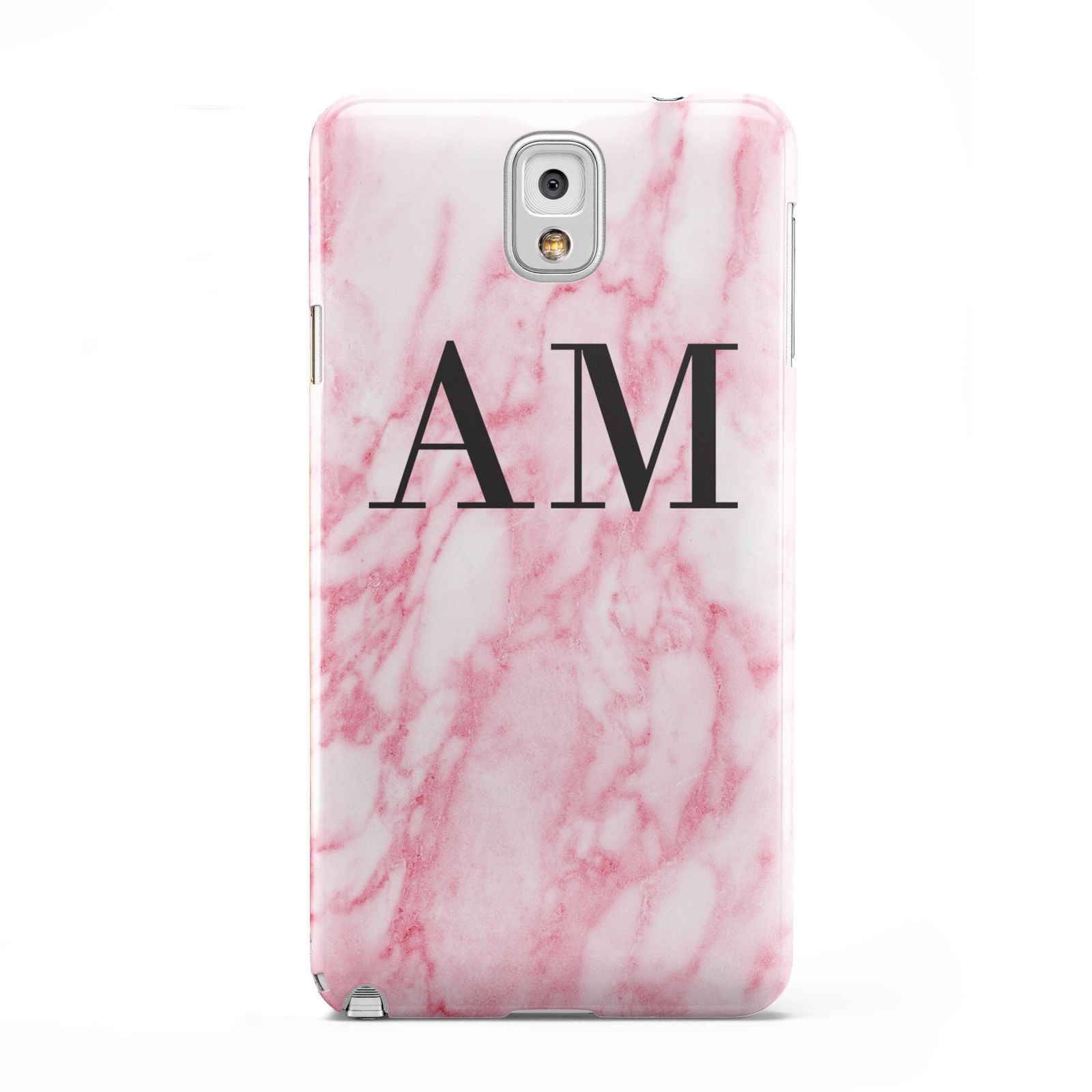 Personalised Pink Marble Monogrammed Samsung Galaxy Note 3 Case