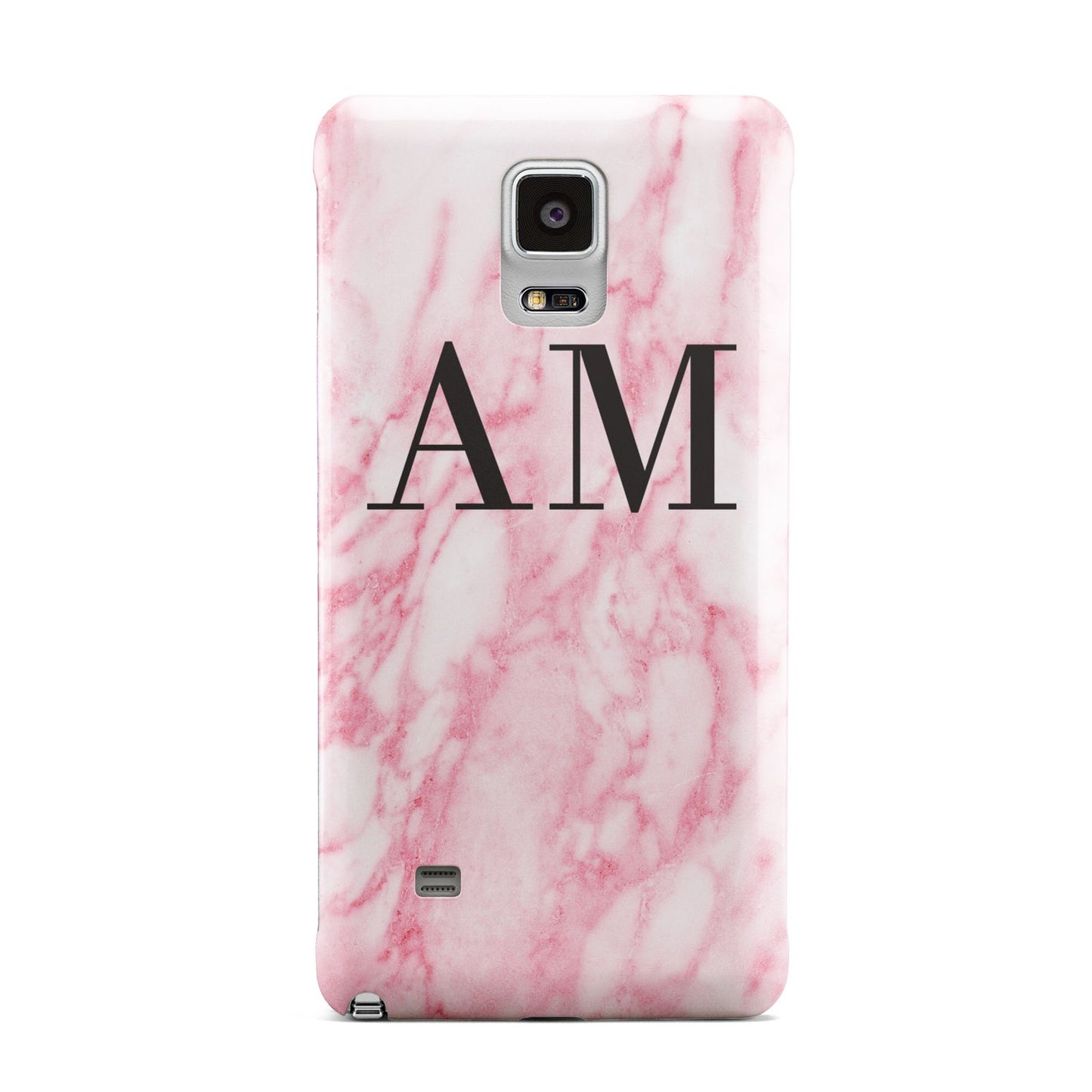 Personalised Pink Marble Monogrammed Samsung Galaxy Note 4 Case