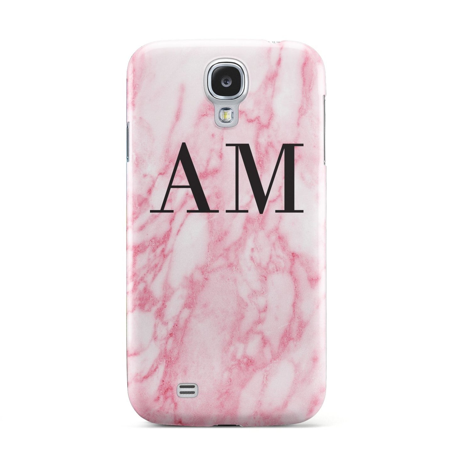 Personalised Pink Marble Monogrammed Samsung Galaxy S4 Case