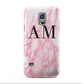 Personalised Pink Marble Monogrammed Samsung Galaxy S5 Mini Case