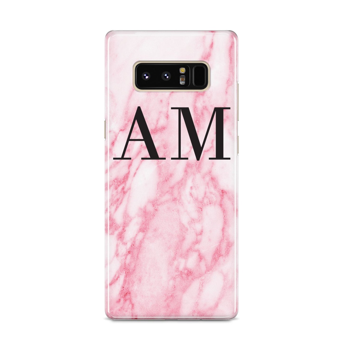 Personalised Pink Marble Monogrammed Samsung Galaxy S8 Case