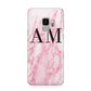 Personalised Pink Marble Monogrammed Samsung Galaxy S9 Case