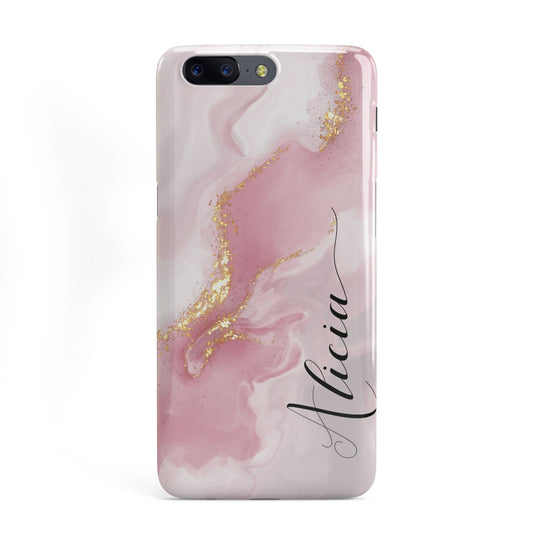 Personalised Pink Marble OnePlus Case