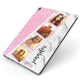 Personalised Pink Marble Photo Strip Apple iPad Case on Grey iPad Side View