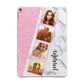 Personalised Pink Marble Photo Strip Apple iPad Rose Gold Case