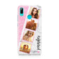 Personalised Pink Marble Photo Strip Huawei P Smart 2019 Case