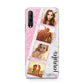 Personalised Pink Marble Photo Strip Huawei P Smart Pro 2019