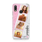 Personalised Pink Marble Photo Strip Huawei P20 Lite Phone Case