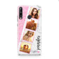 Personalised Pink Marble Photo Strip Huawei P40 Lite E Phone Case