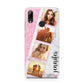 Personalised Pink Marble Photo Strip Huawei Y7 2019