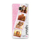 Personalised Pink Marble Photo Strip Samsung Galaxy A3 2016 Case on gold phone