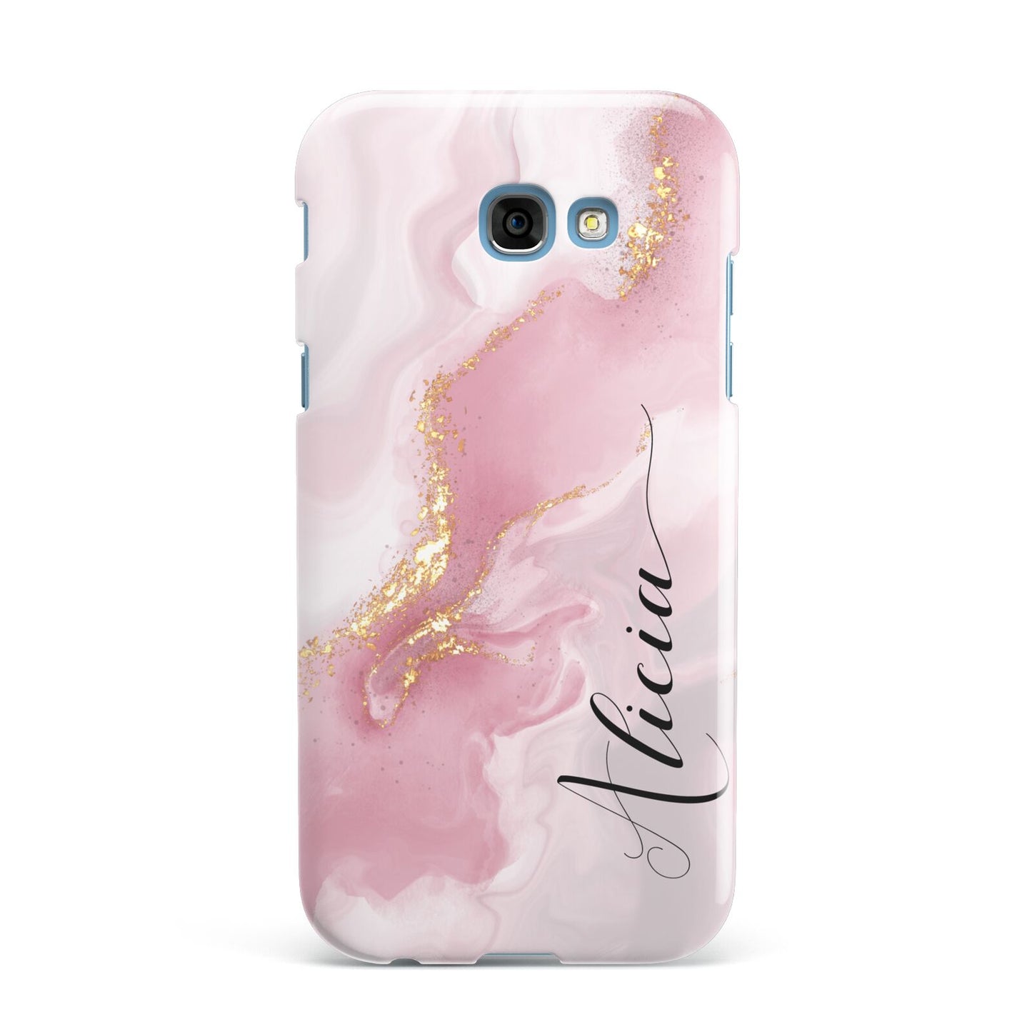 Personalised Pink Marble Samsung Galaxy A7 2017 Case