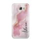 Personalised Pink Marble Samsung Galaxy A8 2016 Case