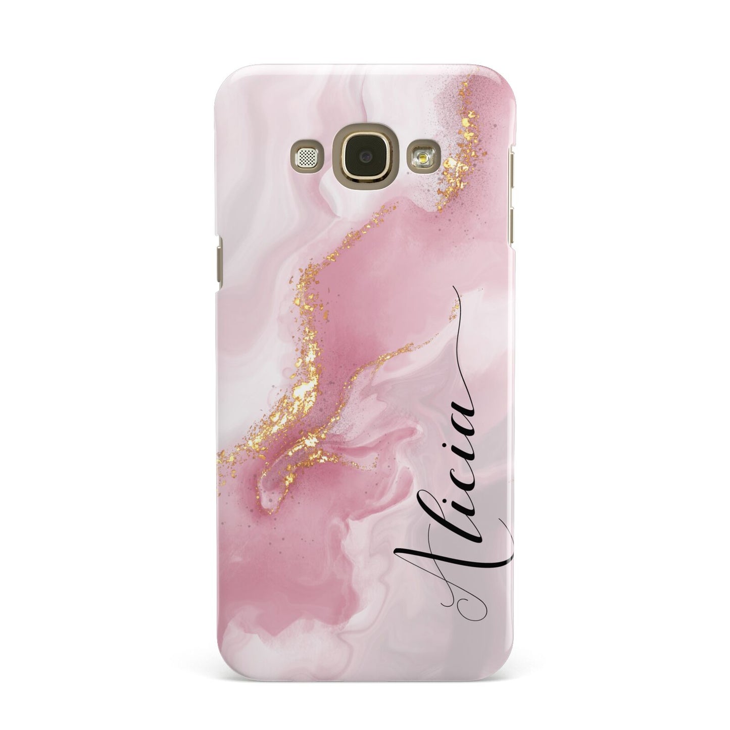 Personalised Pink Marble Samsung Galaxy A8 Case