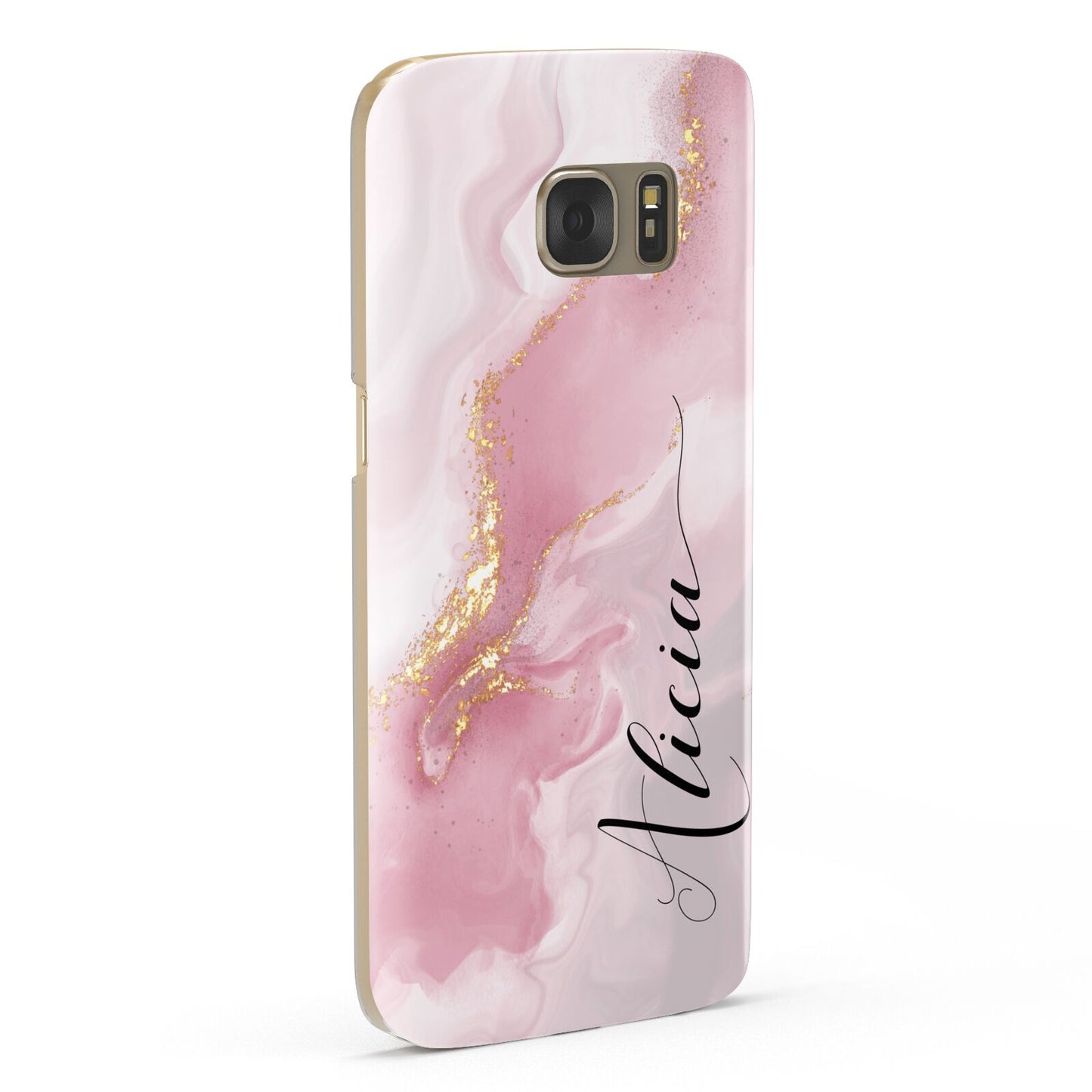 Personalised Pink Marble Samsung Galaxy Case Fourty Five Degrees
