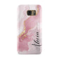 Personalised Pink Marble Samsung Galaxy Case