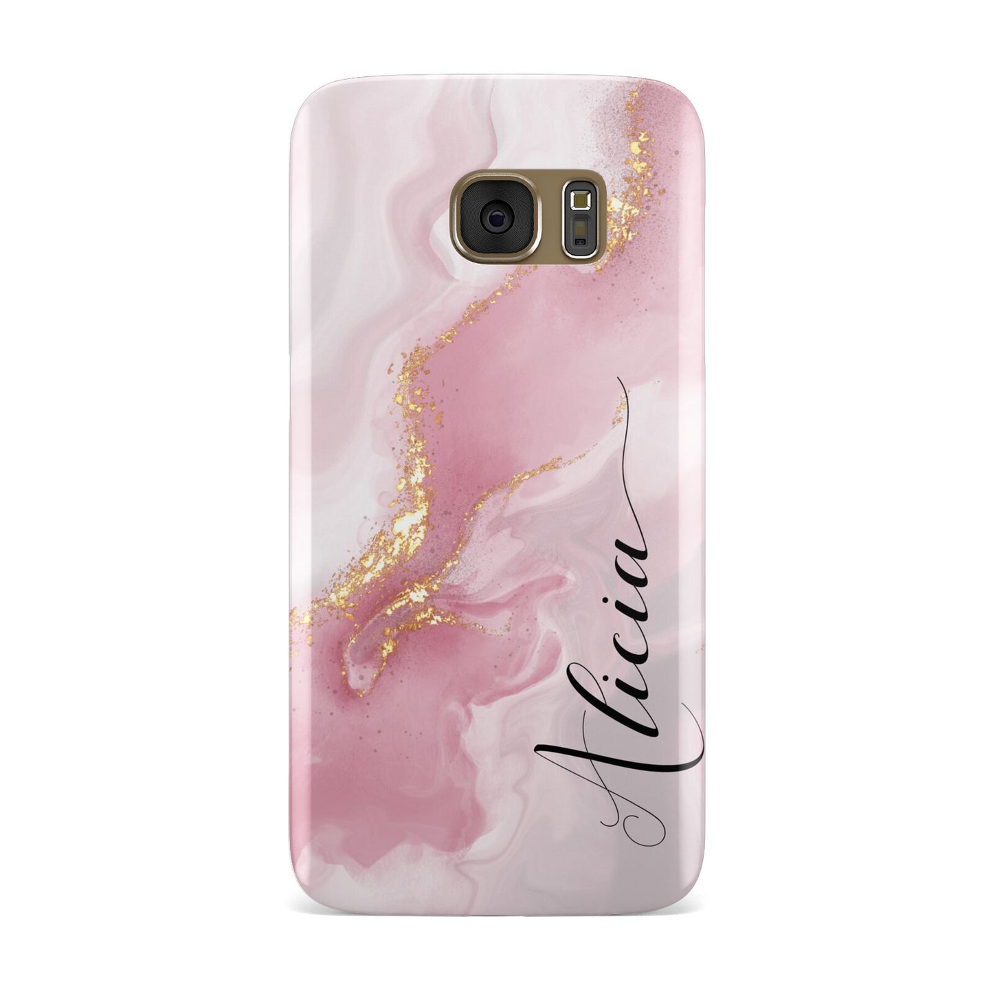 Personalised Pink Marble Samsung Galaxy Case