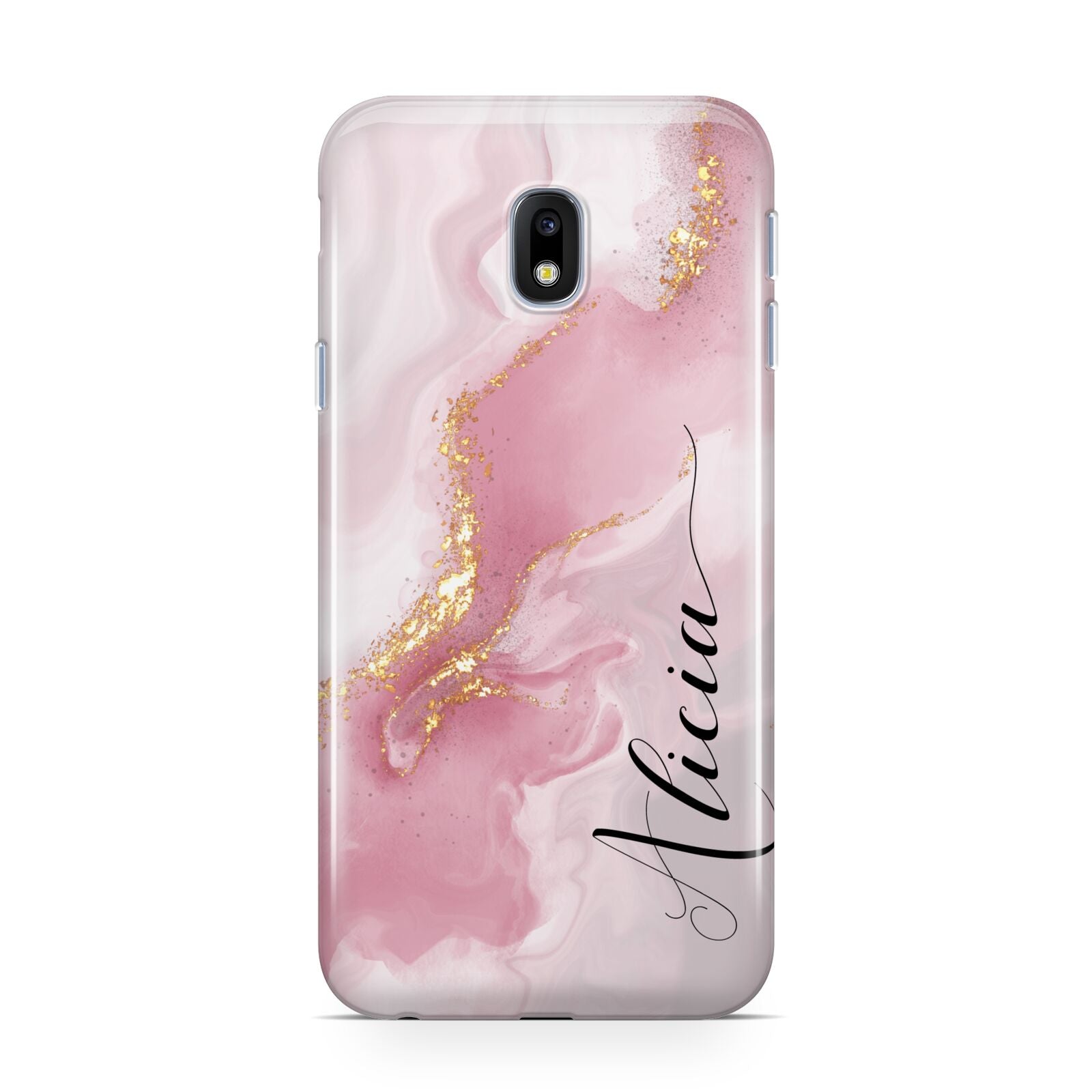 Personalised Pink Marble Samsung Galaxy J3 2017 Case