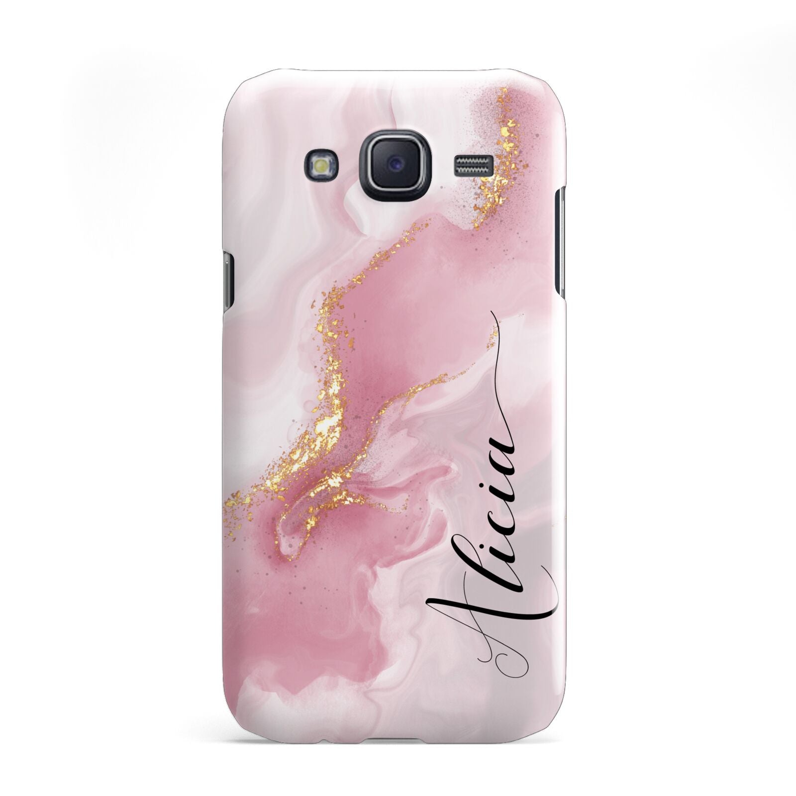 Personalised Pink Marble Samsung Galaxy J5 Case