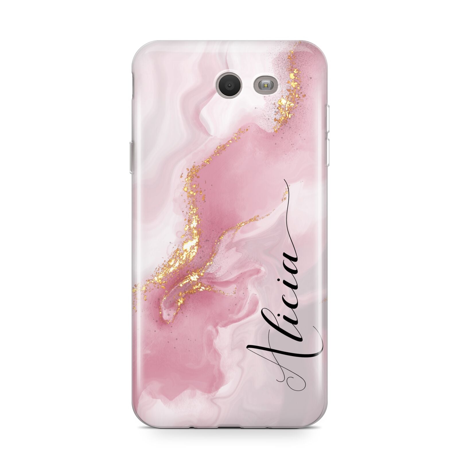 Personalised Pink Marble Samsung Galaxy J7 2017 Case
