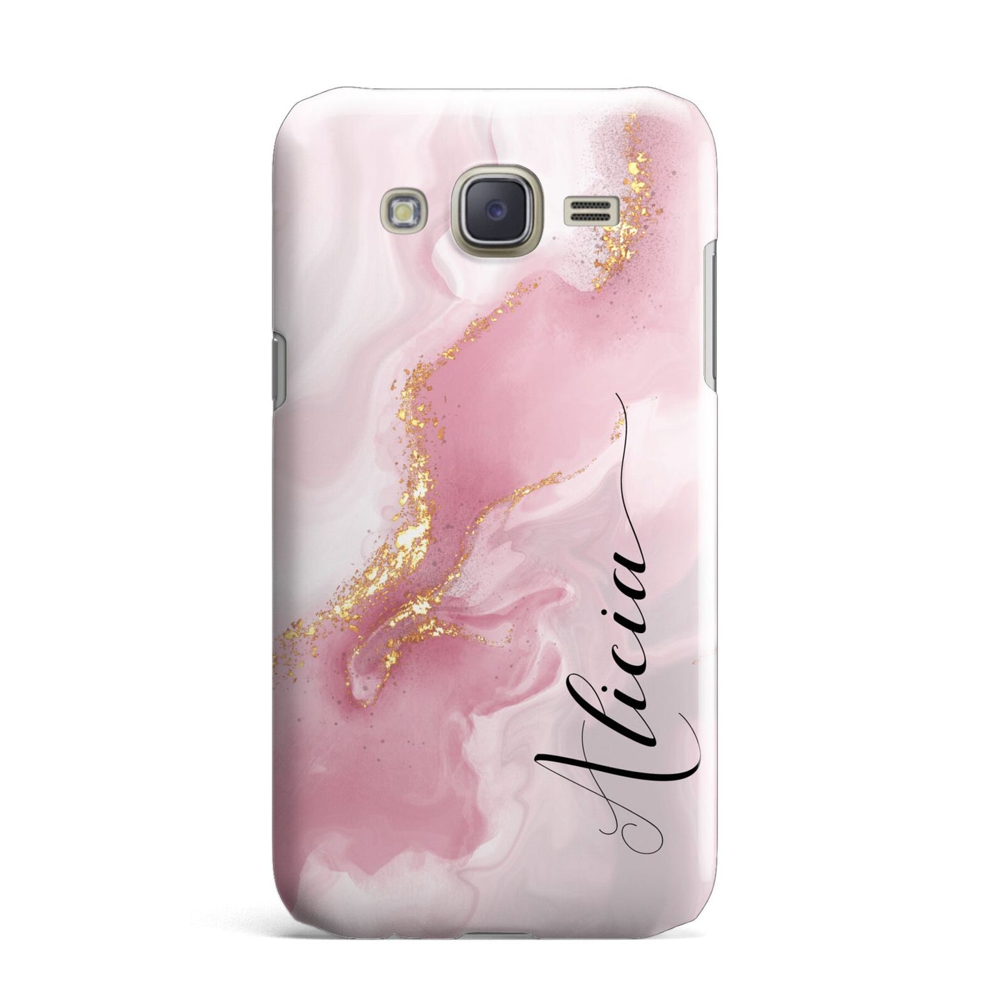 Personalised Pink Marble Samsung Galaxy J7 Case