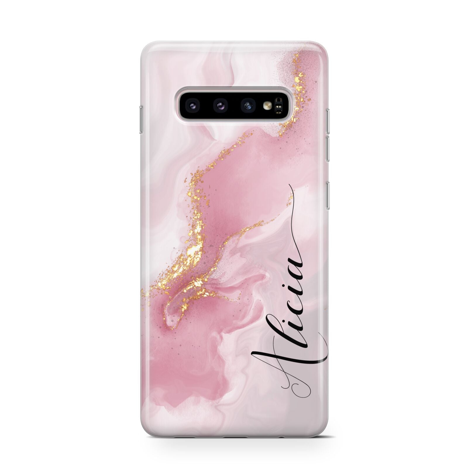 Personalised Pink Marble Samsung Galaxy S10 Case