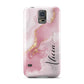 Personalised Pink Marble Samsung Galaxy S5 Case