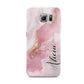Personalised Pink Marble Samsung Galaxy S6 Case