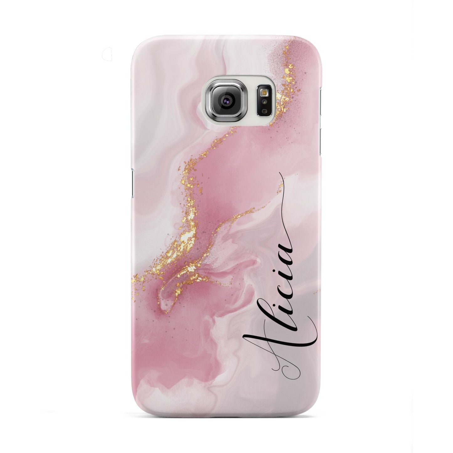 Personalised Pink Marble Samsung Galaxy S6 Edge Case