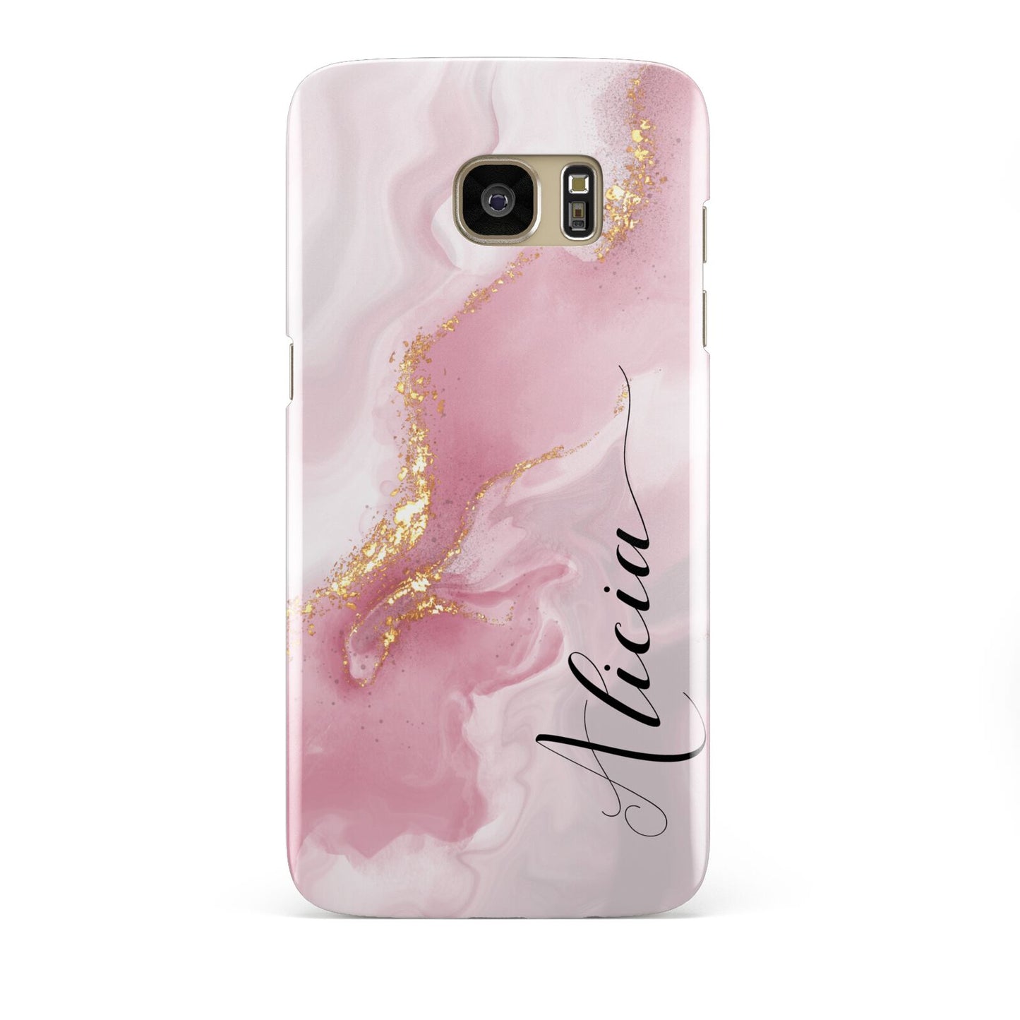 Personalised Pink Marble Samsung Galaxy S7 Edge Case