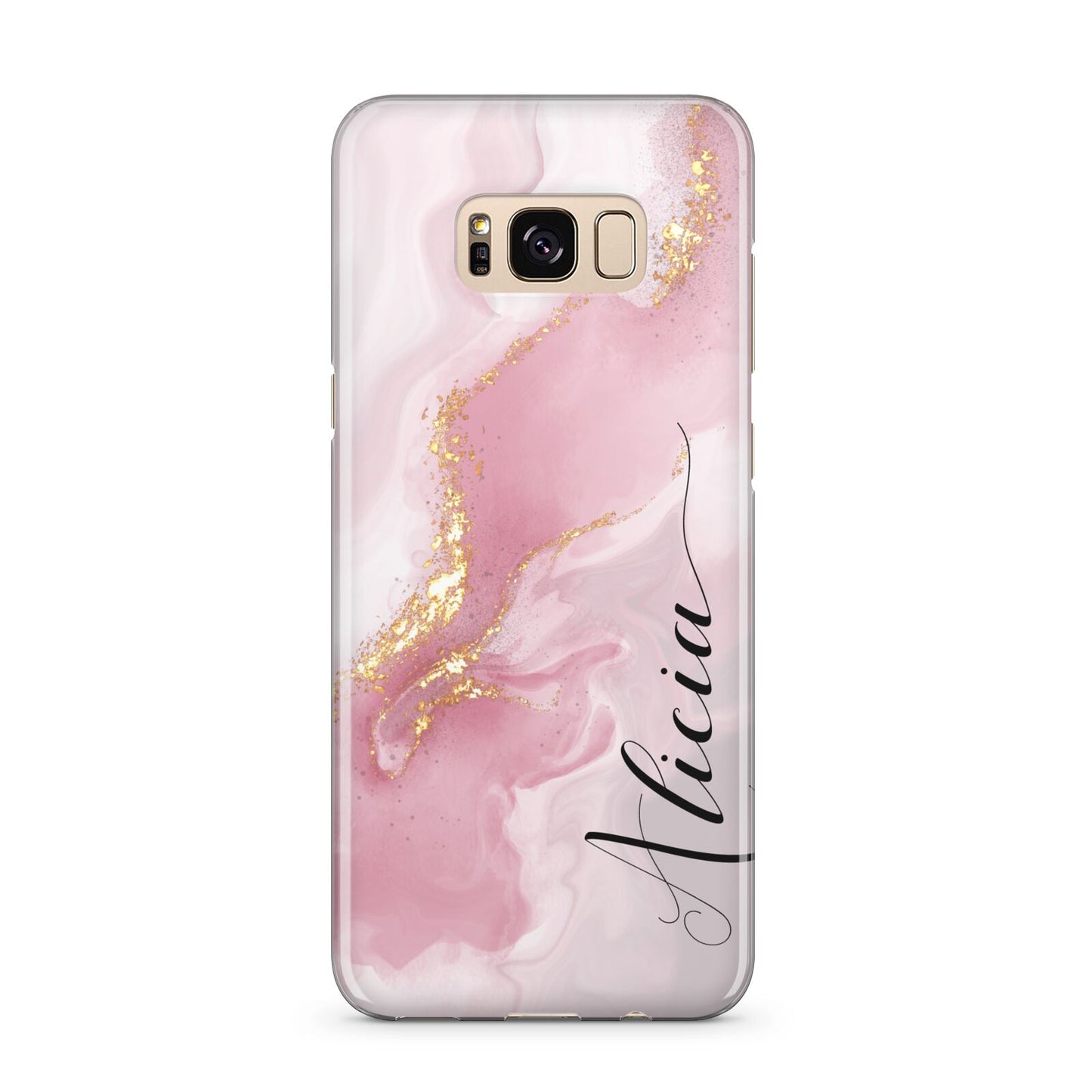 Personalised Pink Marble Samsung Galaxy S8 Plus Case