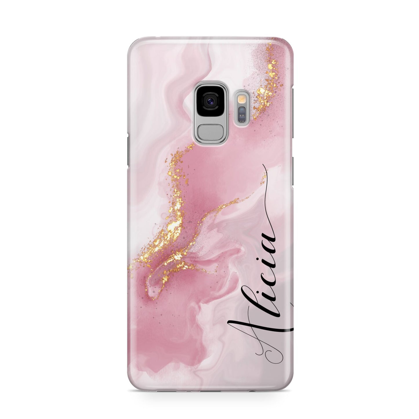 Personalised Pink Marble Samsung Galaxy S9 Case