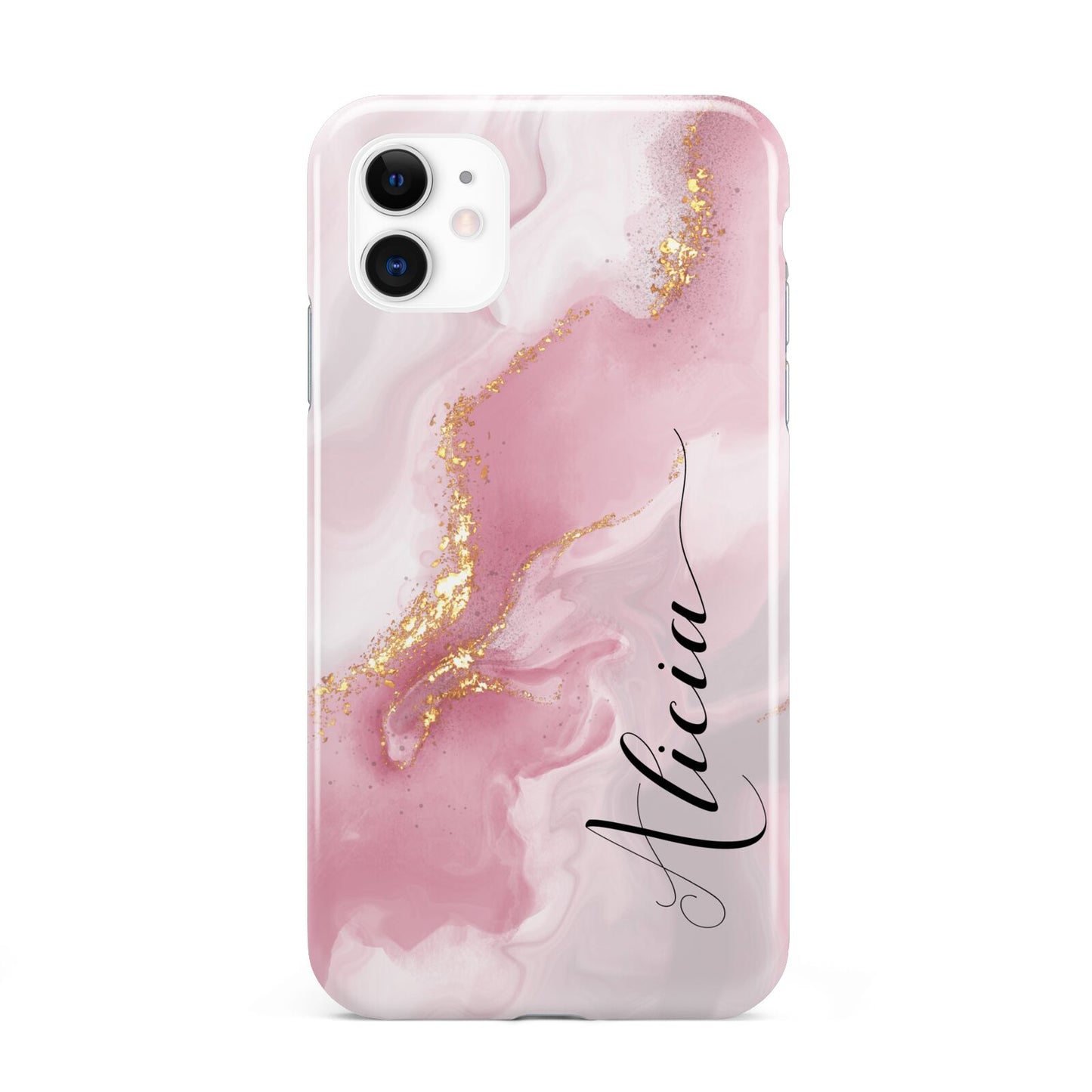 Personalised Pink Marble iPhone 11 3D Tough Case