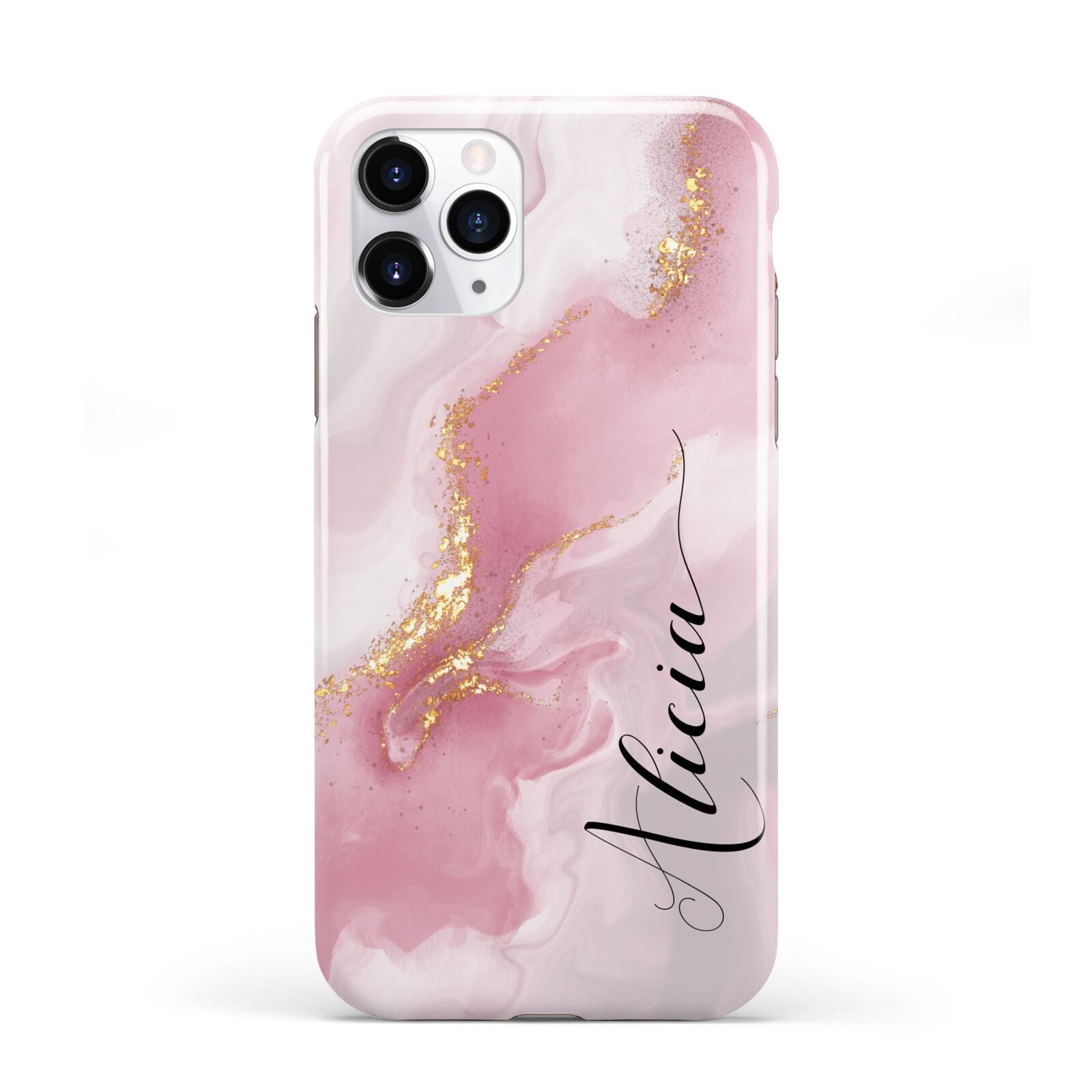 Personalised Pink Marble iPhone 11 Pro 3D Tough Case