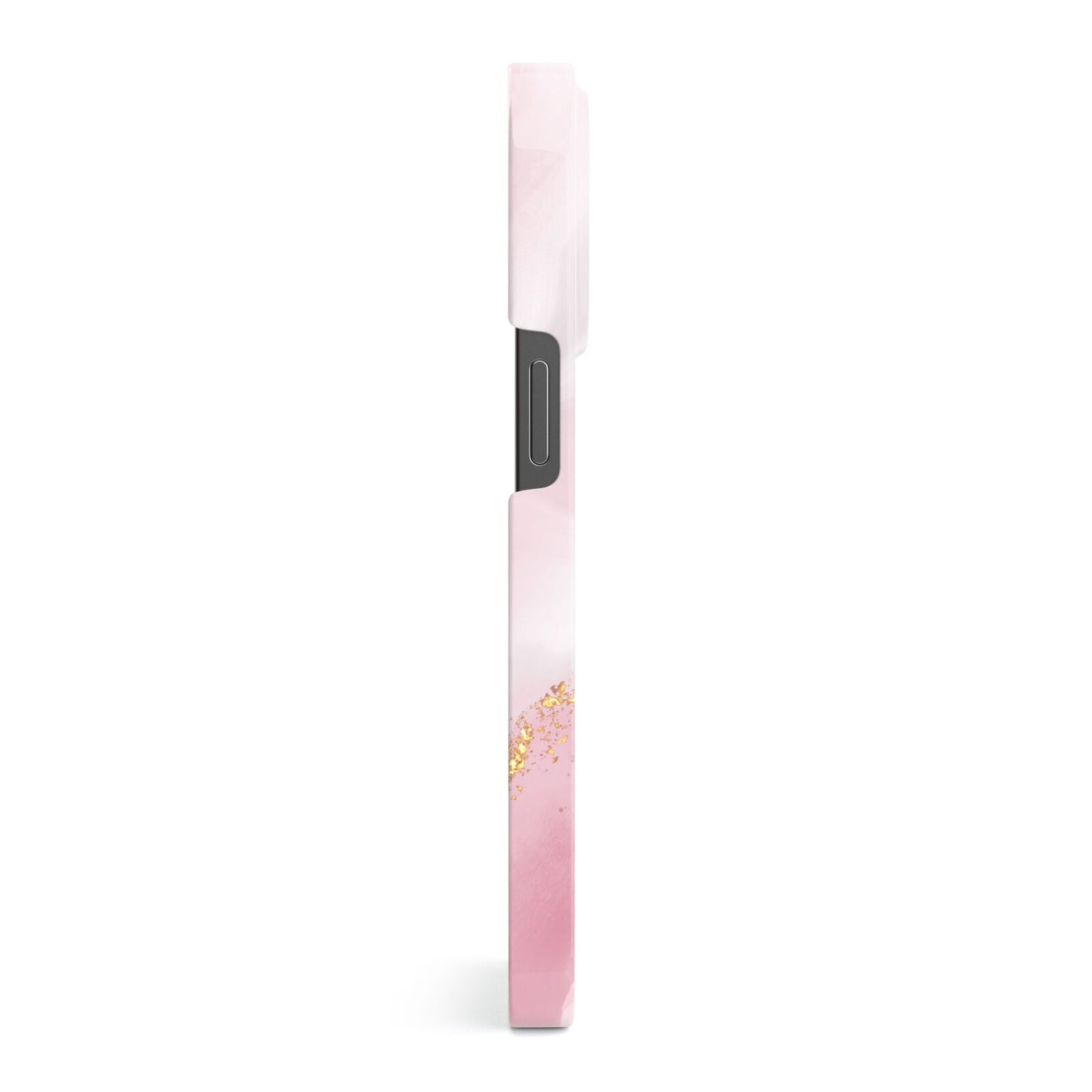 Personalised Pink Marble iPhone 13 Pro Side Image 3D Snap Case