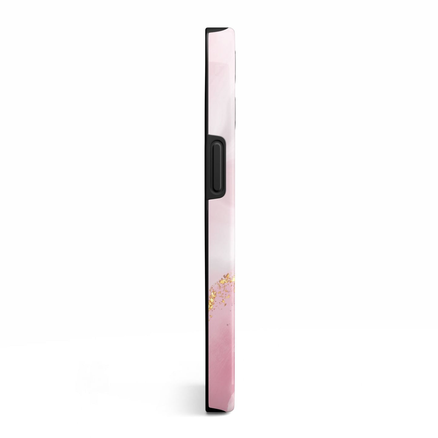 Personalised Pink Marble iPhone 13 Pro Side Image 3D Tough Case