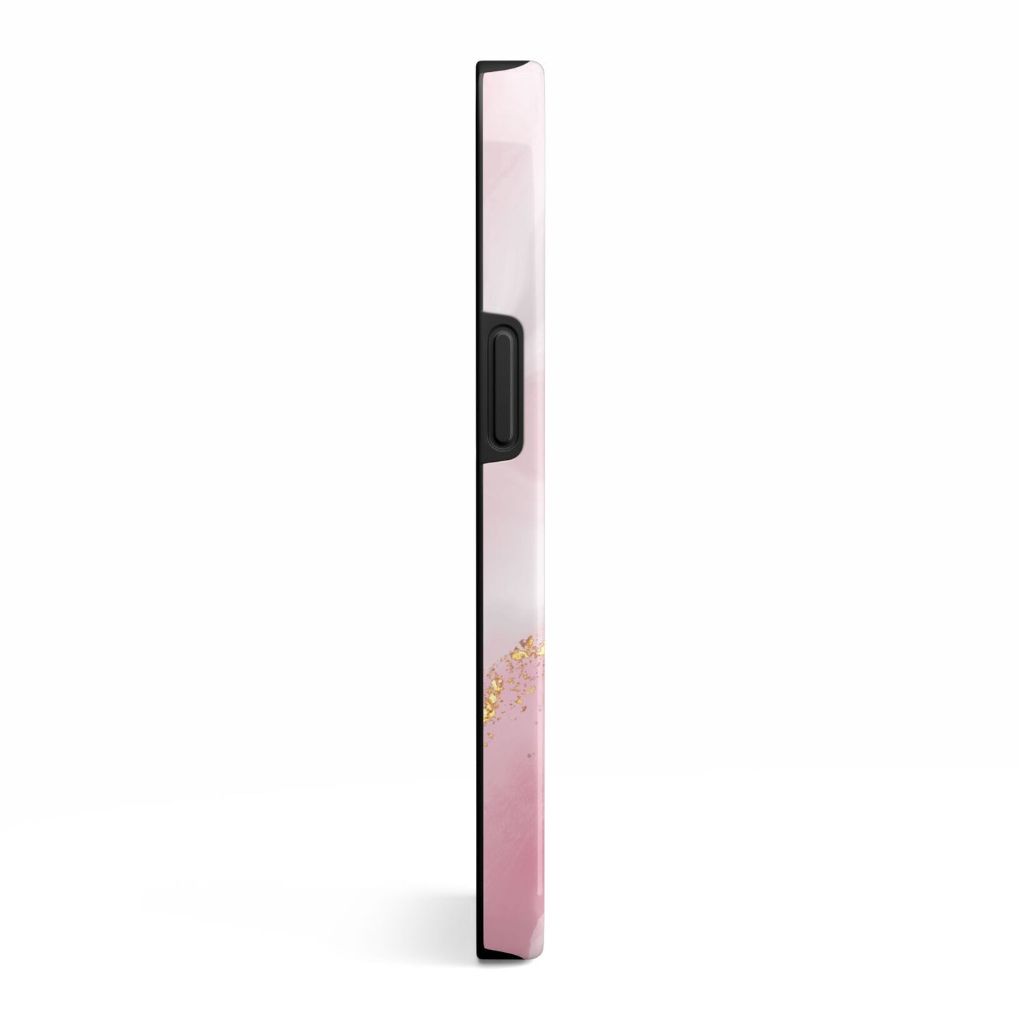 Personalised Pink Marble iPhone 13 Side Image 3D Tough Case