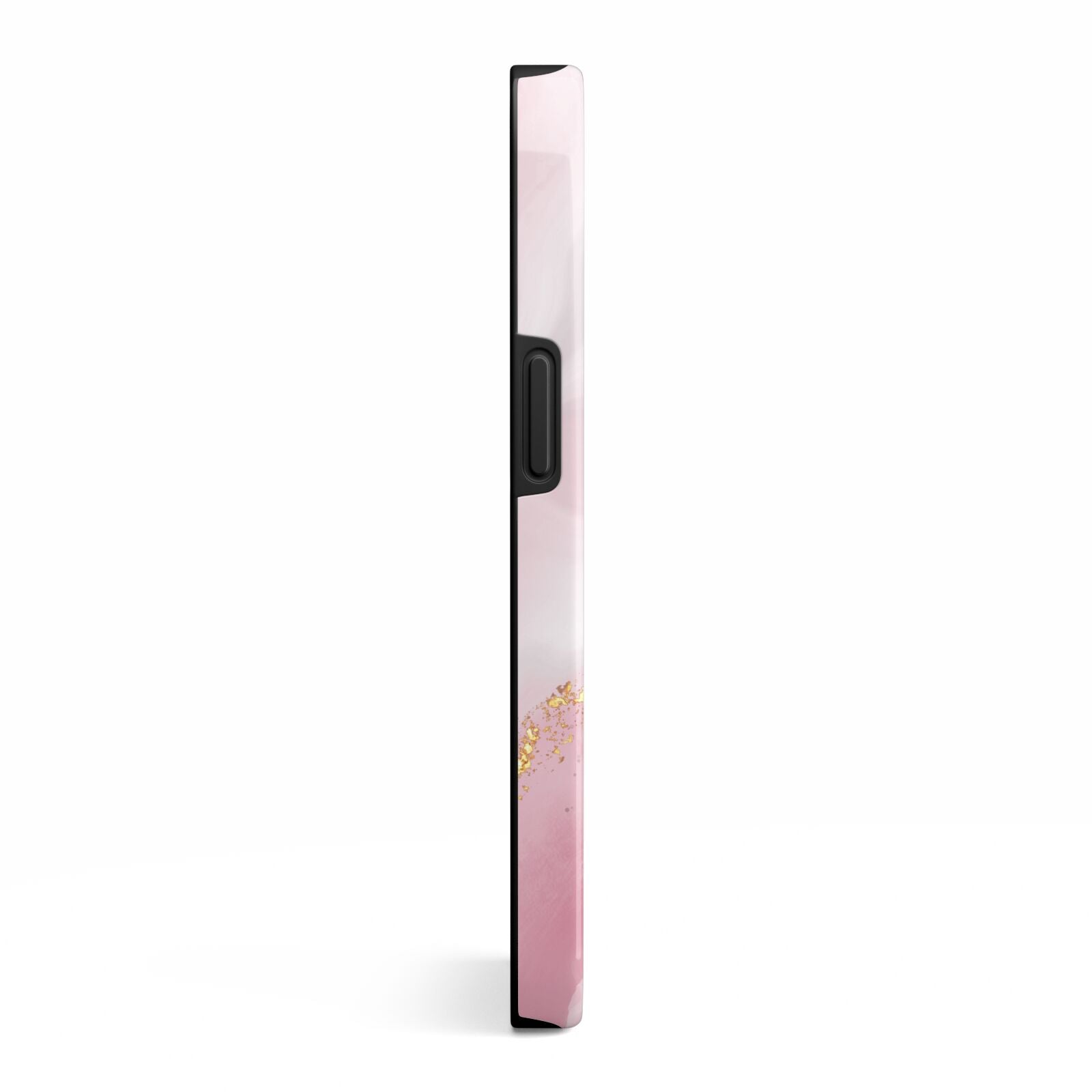 Personalised Pink Marble iPhone 13 Side Image 3D Tough Case