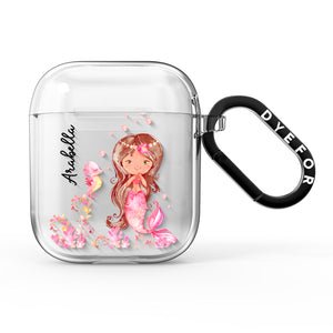 Personalised Pink Mermaid AirPods Case