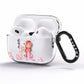 Personalised Pink Mermaid AirPods Pro Clear Case Side Image