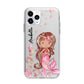 Personalised Pink Mermaid Apple iPhone 11 Pro Max in Silver with Bumper Case