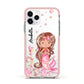 Personalised Pink Mermaid Apple iPhone 11 Pro in Silver with Pink Impact Case