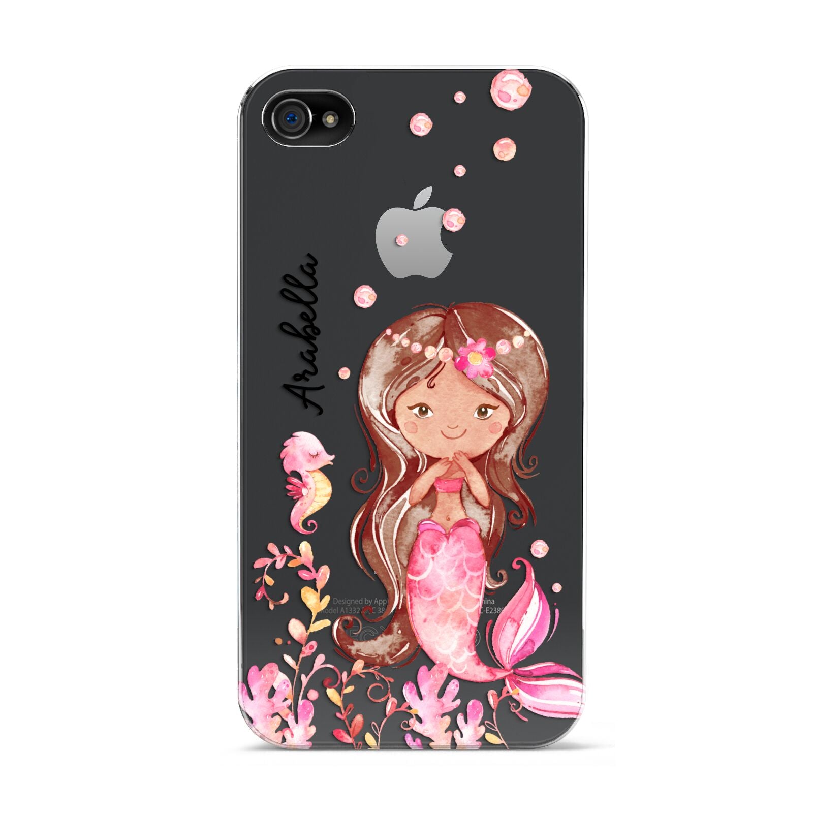 Personalised Pink Mermaid Apple iPhone 4s Case