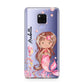 Personalised Pink Mermaid Huawei Mate 20X Phone Case