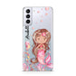 Personalised Pink Mermaid Samsung S21 Plus Case
