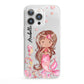 Personalised Pink Mermaid iPhone 13 Pro Clear Bumper Case