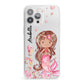 Personalised Pink Mermaid iPhone 13 Pro Max Clear Bumper Case